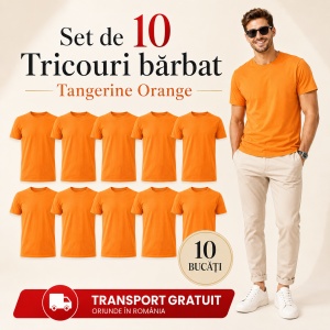 Set 10 Tricouri Bărbat în Aceeași Nuanță, Malfini, 100% Bumbac, 145 g/m², Guler Rotund, 26 Culori, Mărimi S–3XL - Img 28