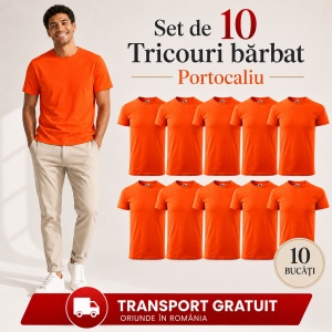Set 10 tricouri bărbat Malfini Basic Clasic, 100% bumbac, regular fit, 48 culori, mărimi XS–5XL - Img 48