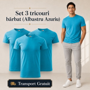 Set 3 Tricouri Bărbat Malfini, 100% Bumbac, 160 g/m², 48 Nuanțe, Mărimi XS–5XL, Transport Gratuit - Img 11