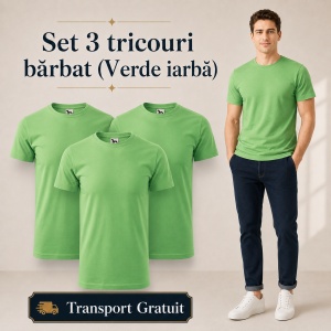 Set 3 Tricouri Bărbat Malfini, 100% Bumbac, 160 g/m², 48 Nuanțe, Mărimi XS–5XL, Transport Gratuit - Img 51