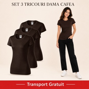 Set 3 tricouri damă, bumbac 100% | 35 de culori disponibile - 134 - Img 16