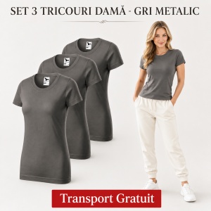 Set 3 tricouri damă, bumbac 100% | 35 de culori disponibile - 134 - Img 26