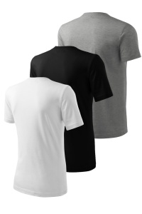set 3 tricouri barbat alb negru gri