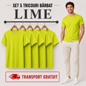 Set 5 tricouri bărbat Malfini Basic Clasic, 100% bumbac, regular fit, 48 culori, mărimi XS–5XL - Img 32
