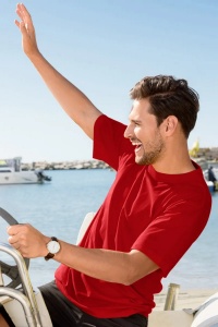 Set 5 tricouri clasice Rosu, barbatesti din bumbac 100%, clasice pentru barbati 132 - Img 3