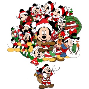 Set de 15 stickere Mickey pentru sarbatori - Img 1