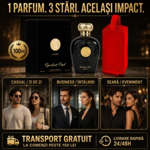 Set parfum Lattafa Opulent Oud 100ml, parfum Arabesc, Unisex, Gentuta cosmetice - Img 6