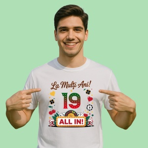 Tricou 19 ani, Cadou Aniversare sarbatorit,