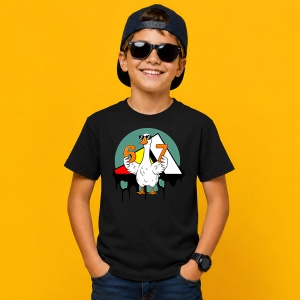 Tricou 67 Six Seven Gasca Alba Stil Urban Logo Street Art, din bumbac 100%, tricou negru, Copii | Dama | Barbat
