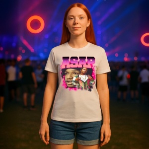 Tricou A$AP Rocky - Pink Glow, muzica Hip-Hop / Rap, Dama | Barbat | Copii - Img 7
