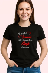 Tricou Aceasta Doamna Este Cea Mai Tare Nasa, din bumbac 100%, tricou negru Dama | Barbat - Img 2