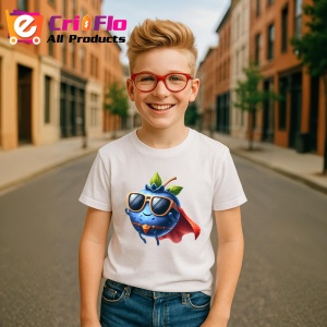Tricou Afine amuzant de vara super erou, Fructe, Copii | Dama - Img 5