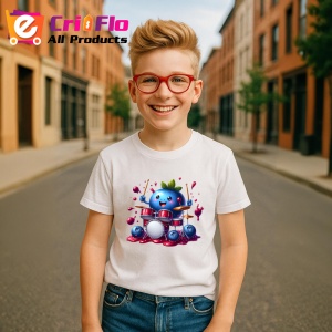 Tricou Afine amuzant de vara tobosar, Fructe, Copii | Dama - Img 5