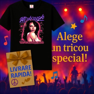 Tricou Airbrush Girl - Retro, muzica POP, Dama | Barbat | Copii, Culoare Negru - Img 14