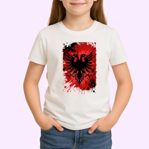 Tricou Albania Steag Splash Art, Copii | Dama | Barbat - Img 3