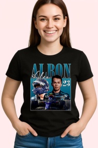 Tricou Alex Albon Portret Si Masina Red Bull Formula 1, Copii | Dama | Barbat - Img 3