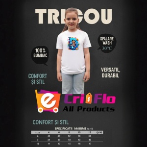 Tricou Alfabet Litera D cu Lilo si Stitch albastru, veselie mare, Alb, Unisex Dama si Barbat | Copii - Img 8