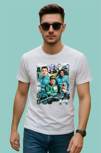 Tricou Alonso Imagine Colaj Echipa Aston Martin Formula 1, Copii | Dama | Barbat - Img 1