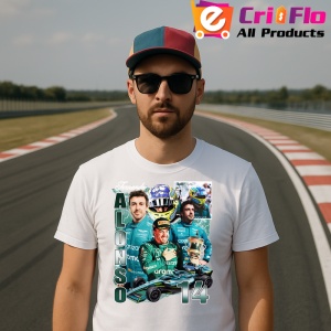 Tricou Alonso Imagine Colaj Echipa Aston Martin Formula 1, Copii | Dama | Barbat - Img 4