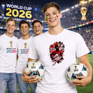 Tricou Alphonso Davies Canada World Cup Fifa 2026 V2, din bumbac 100%, tricou alb, Copii | Dama | Barbat - Img 7