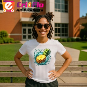 Tricou Ananas si explozie exotica, Fructe, Copii | Dama - Img 11