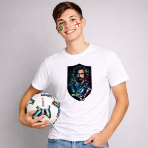 Tricou Andrea Pirlo Italy World Cup Fifa 2026, din bumbac 100%, tricou alb, Copii | Dama | Barbat - Img 3