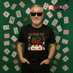 Tricou Aniversar cadou varsta 82 ani, Barbat - Img 2