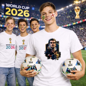 Tricou Antoine Griezmann France World Cup Fifa 2026 V2, din bumbac 100%, tricou alb, Copii | Dama | Barbat - Img 7