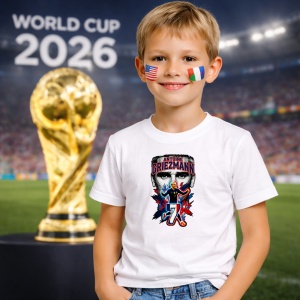 Tricou Antoine Griezmann France World Cup Fifa 2026 Vw, din bumbac 100%, tricou alb, Copii | Dama | Barbat - Img 5