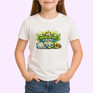 Tricou Aproape Am Lovit Minge Fotbalist Amuzant, din bumbac 100% , tricou alb pentru Copii | Dama | Barbat - Img 2