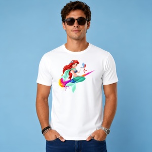 Tricou Ariel Mica Sirena Mermaid Paint Drip Urban Colorful Design, din bumbac 100% Copii | Dama | Barbat