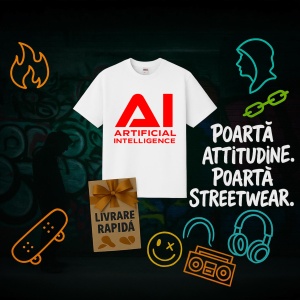 Tricou Artificial iNTELLIGENCE AI logo - Copii | Dama | Barbat - Img 9