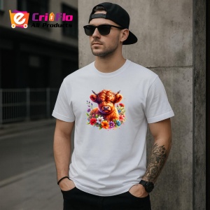 Tricou baby cow with daisies, vitel printre margarete, Copii | Dama | Barbat - Img 5
