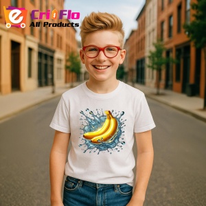 Tricou Banane si val tropical, Fructe, Copii | Dama - Img 5