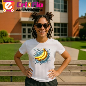 Tricou Banane si val tropical, Fructe, Copii | Dama - Img 11