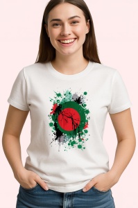 Tricou Bangladesh Steag Splash Art, Copii | Dama | Barbat - Img 4