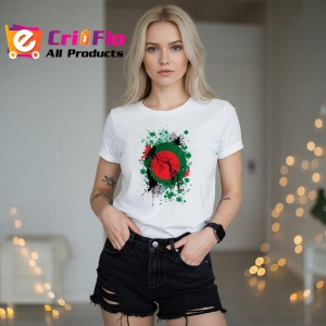 Tricou Bangladesh Steag Splash Art, Copii | Dama | Barbat - Img 1