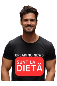 Tricou barbat Breaking News - Sunt la dieta