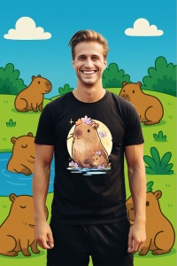Tricou Barbat CapyBara - Capybara si Mini capy - Img 3