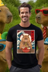 Tricou Barbat CapyBara - Ramen japonez - Img 4