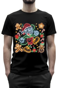 Tricou barbat craciun - NEON CHRISTMAS FUNNY MICKEY - tricou, barbati, craciun, personaje