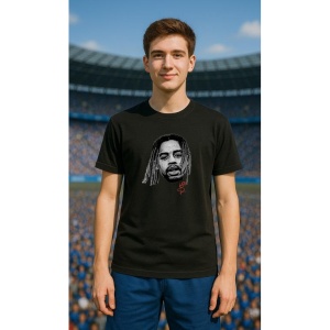 Tricou Barbat cu Fotbalistul Bradley Barcola - Paris Saint - Germain PSG - Img 3