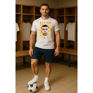 Tricou Barbat cu Fotbalistul Kylian Mbapp - Paris Saint - Germain - Img 2