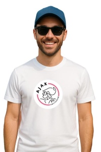 Tricou barbat cu logo stema Ajax Amsterdam , din bumbac 100% - Img 3