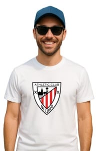 Tricou barbat cu logo stema Athletic Bilbao Spania , din bumbac 100% - Img 3