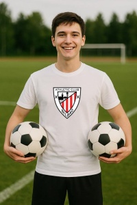 Tricou barbat cu logo stema Athletic Bilbao Spania , din bumbac 100% - Img 8
