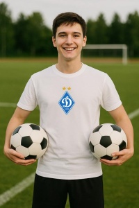 Tricou barbat cu logo stema FC Dynamo_Kyiv Ucraina , din bumbac 100% - Img 8