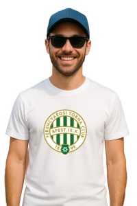 Tricou barbat cu logo stema Ferencvaros TC Ungaria , din bumbac 100% - Img 2