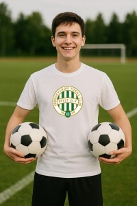 Tricou barbat cu logo stema Ferencvaros TC Ungaria , din bumbac 100% - Img 8