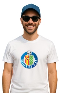 Tricou barbat cu logo stema Getafe logo Spania , din bumbac 100% - Img 3